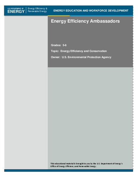 Energy Efficiency Ambassadors Lesson Plan