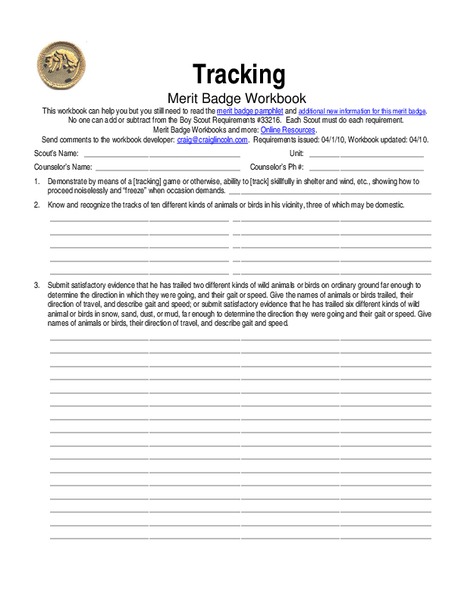 Tracking: merit badge Interactive