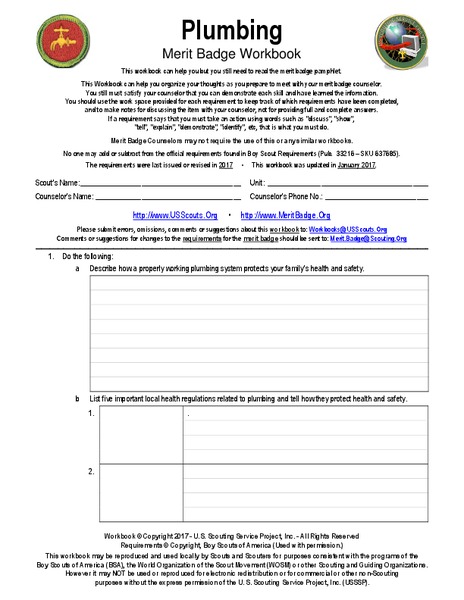 Plumbing: merit badge Interactive