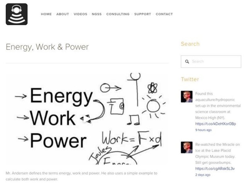 Energy, Work and Power Instructional Video