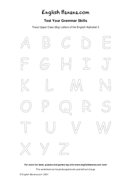 English Alphabet Worksheet