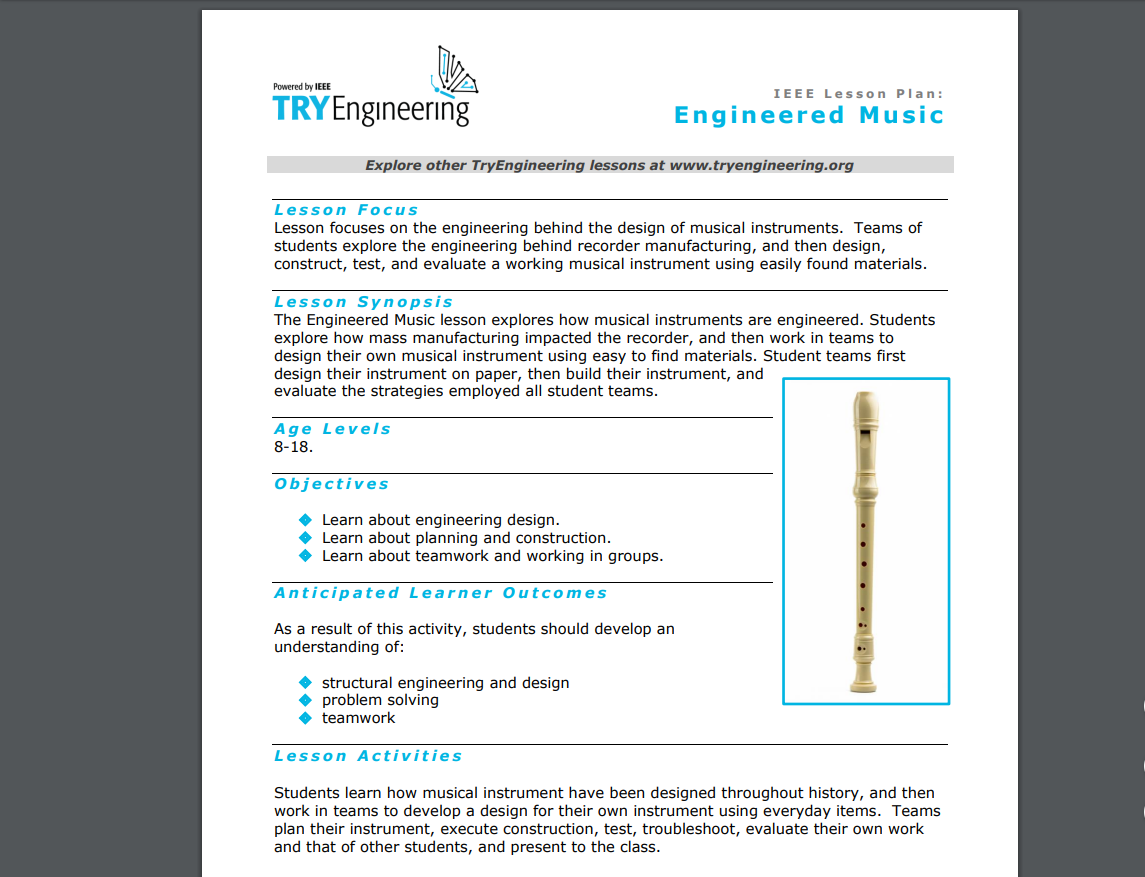 Engineered Music Lesson Plan