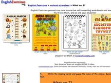 English Exercises: Animals Interactive