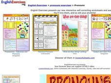 English Exercises: Pronouns Interactive