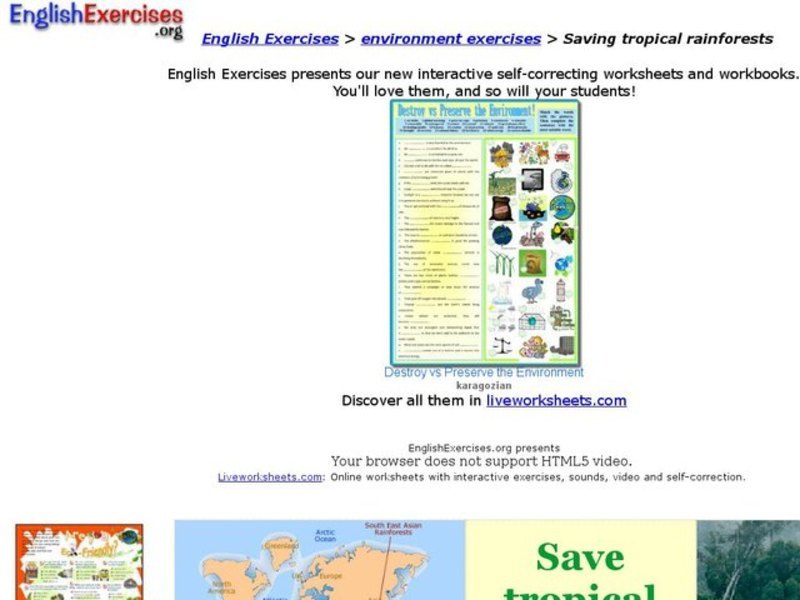 Saving Tropical Rainforests Interactive