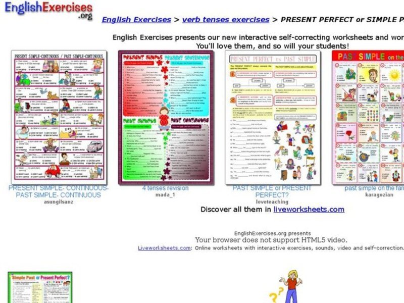 Present Perfect or Simple Past Interactive