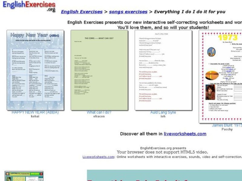 Everything I Do I Do It For You Interactive