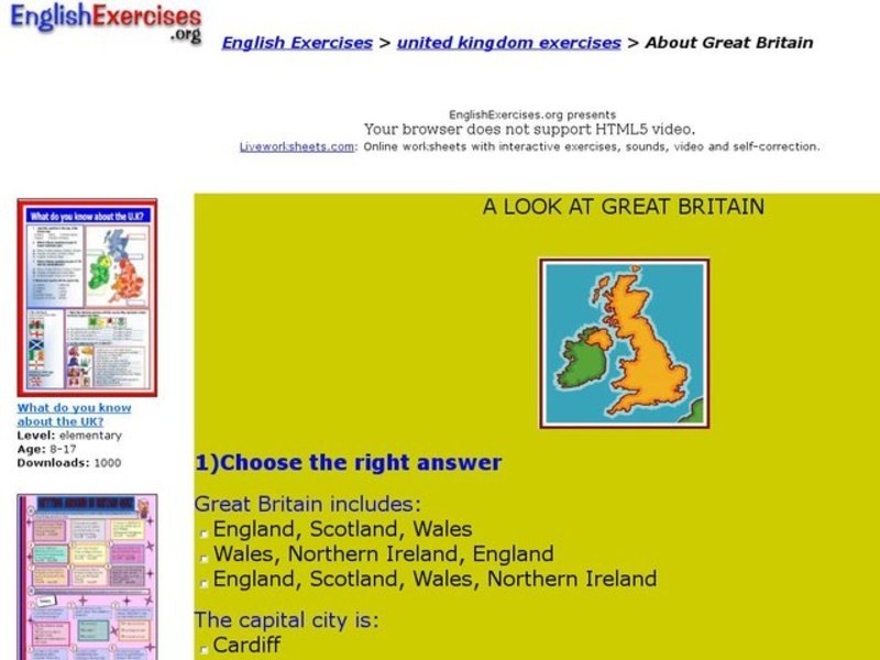 A Look At Great Britain Interactive