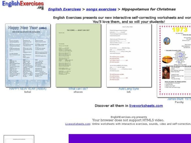 ESL Comprehension Activity Interactive