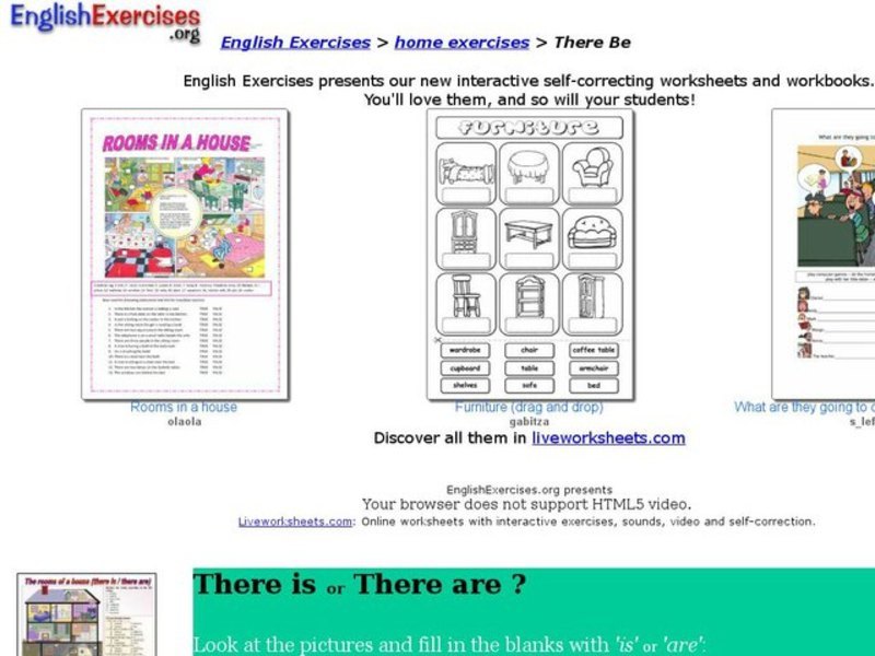 ESL: There Is/There Are Interactive