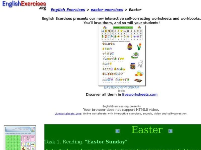 Easter Reading Interactive