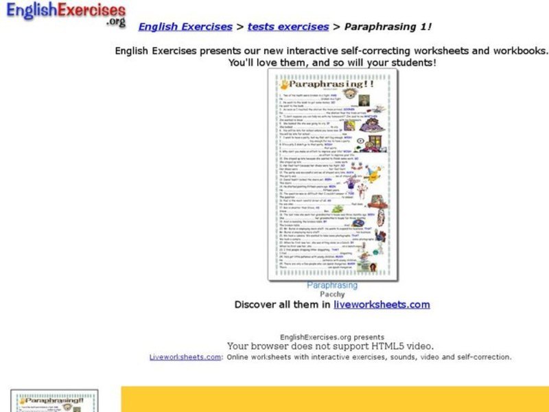 Paraphrasing 1 Interactive