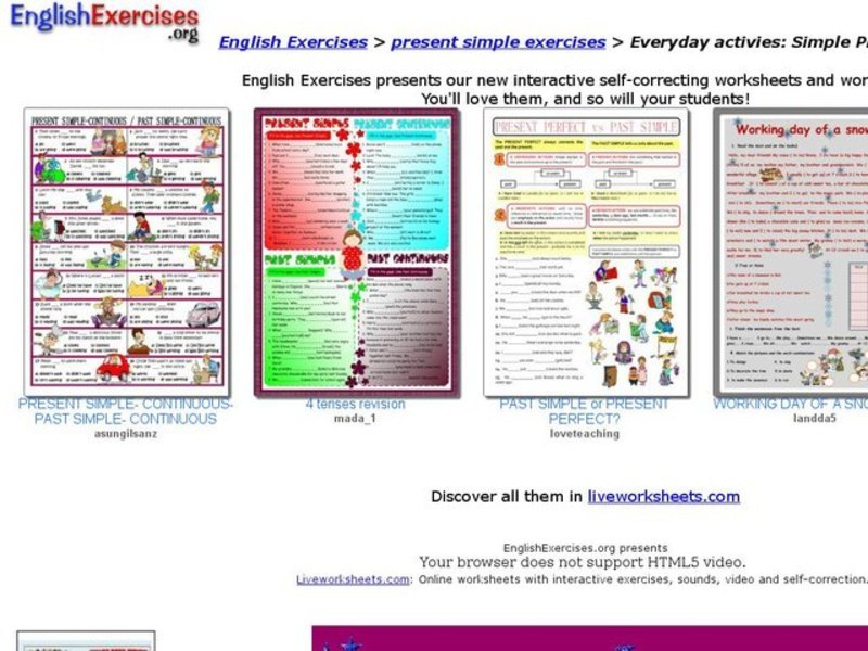 Simple and Present Routines Interactive