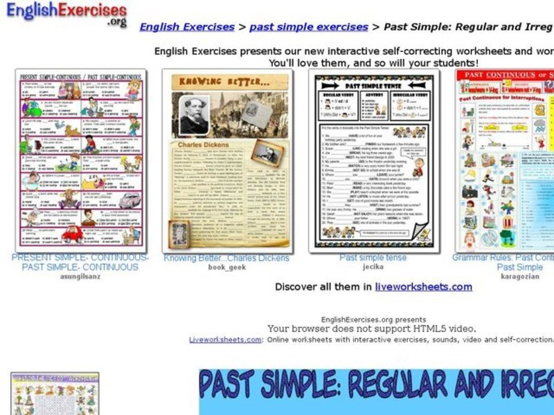 Past Simple: Regular and Irregular Verbs Interactive