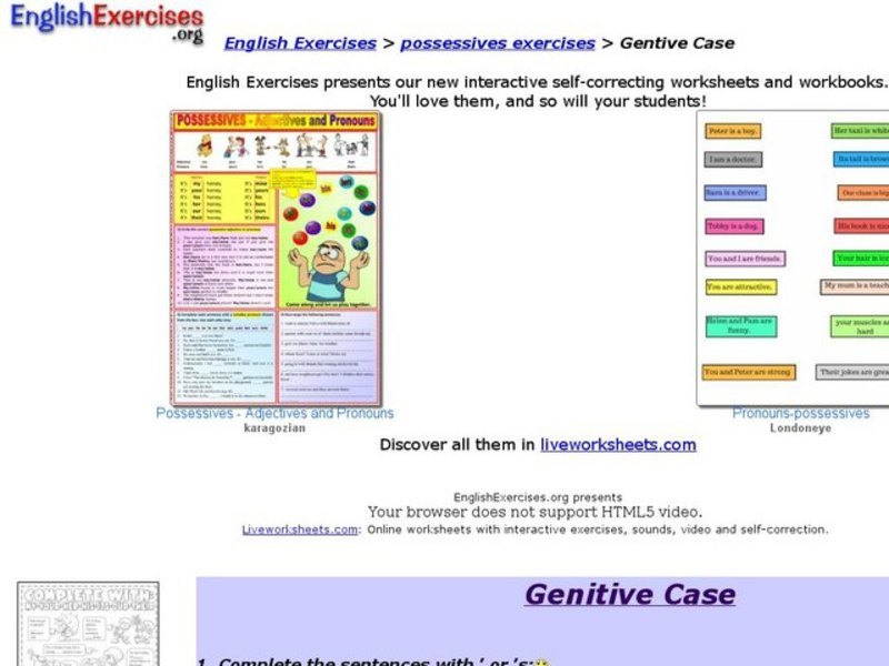 Genitive Case Interactive