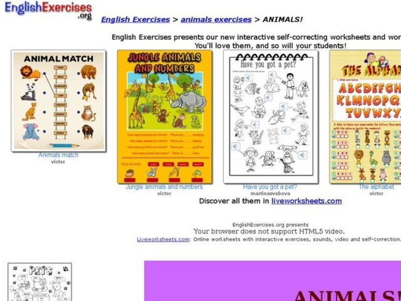 Animals! Interactive