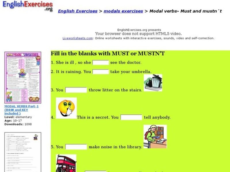 Must or Mustn't? Interactive