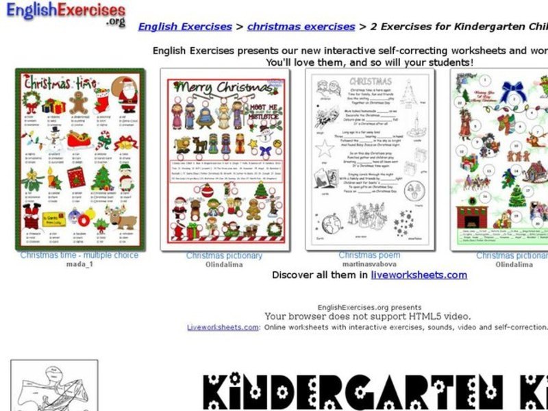 Christmas Exercises Interactive