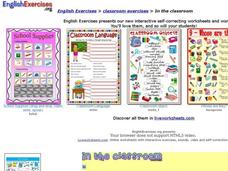 English Exercises: In the Classroom Interactive