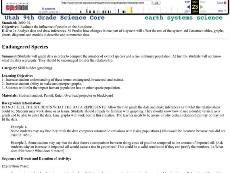 Endangered Species Lesson Plan