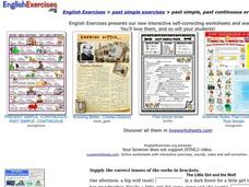 English Exercises: Verbs Interactive