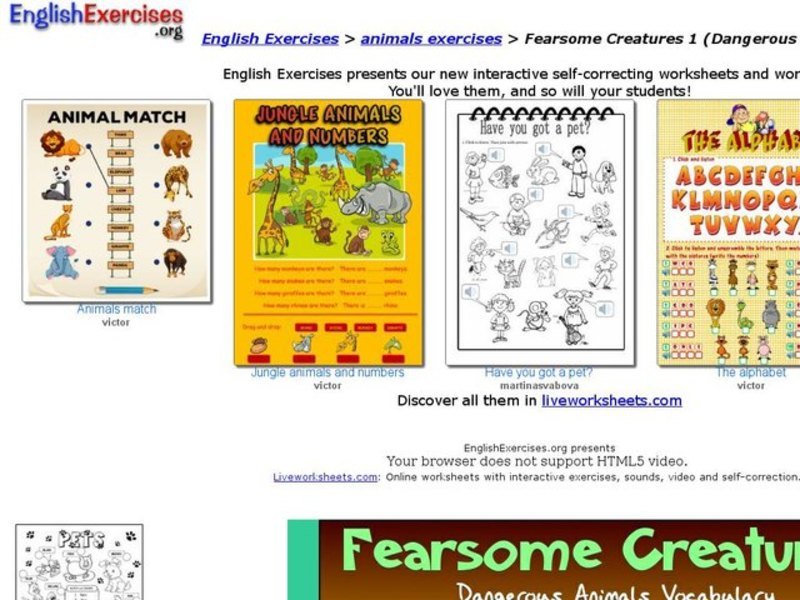 Fearsome Creatures 1 Interactive