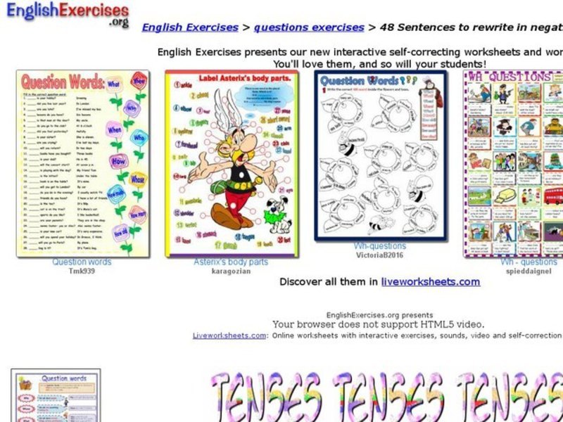 Tenses, Tenses, Tenses Interactive