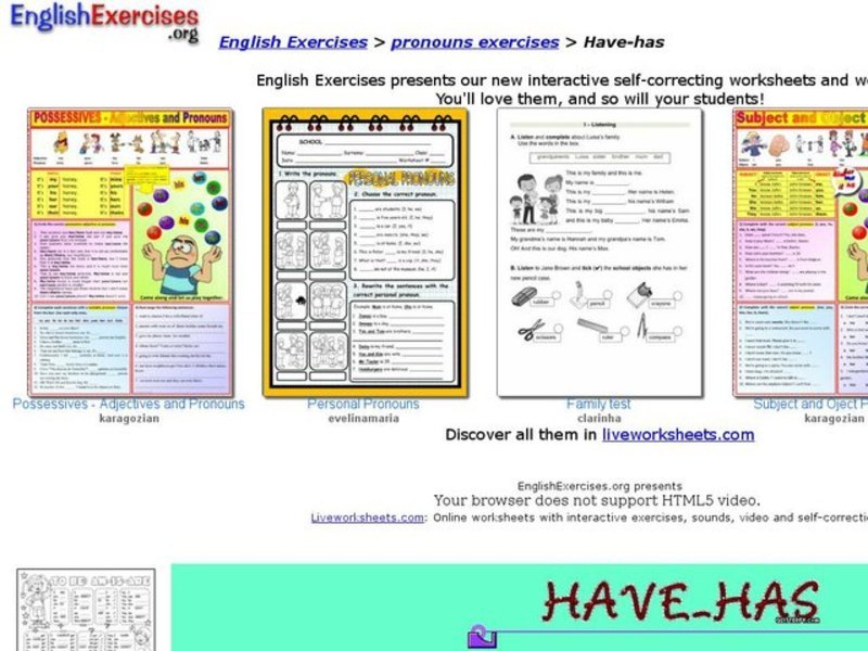 Have/Has Interactive