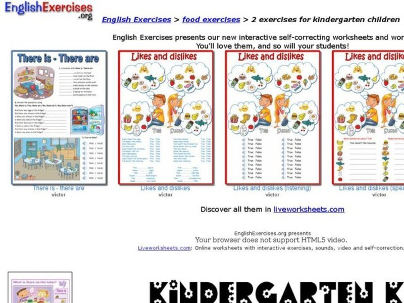 Label the food pictures Interactive