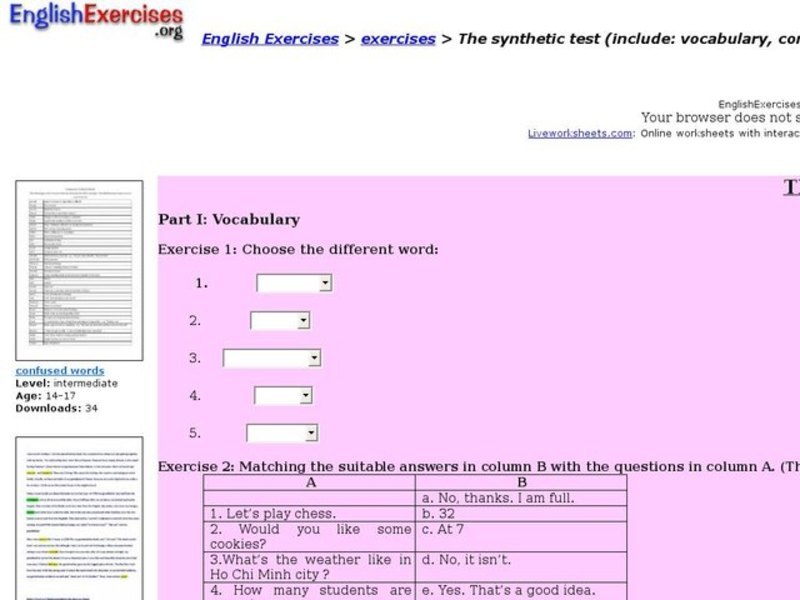 The Synthetic Test Interactive