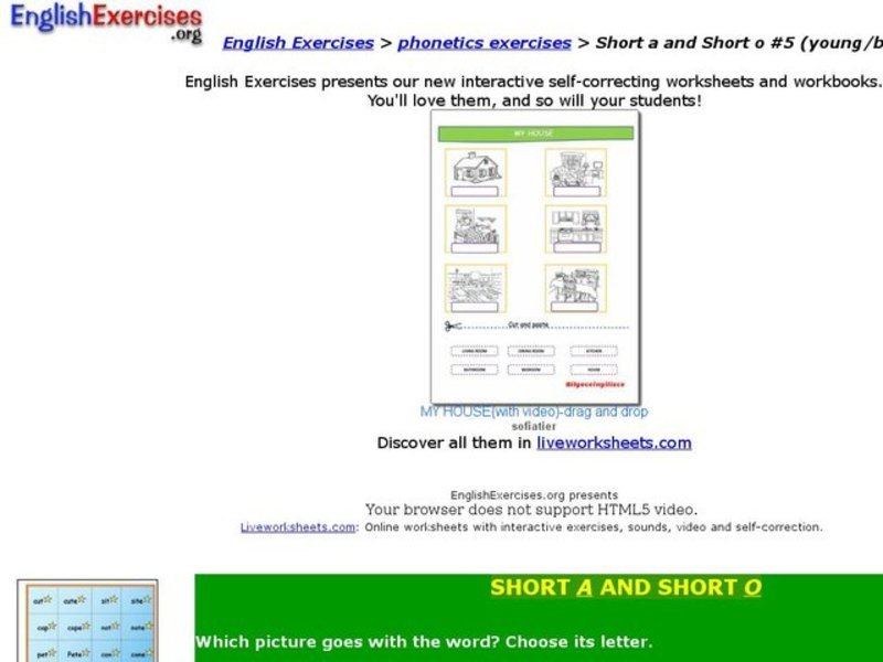 Short A and Short O Interactive