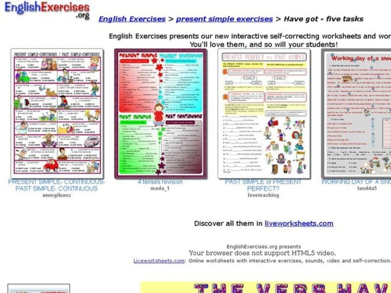 Have Got -- Five Tasks Interactive