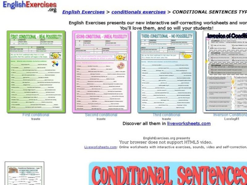 Conditional Sentences type 1 Interactive