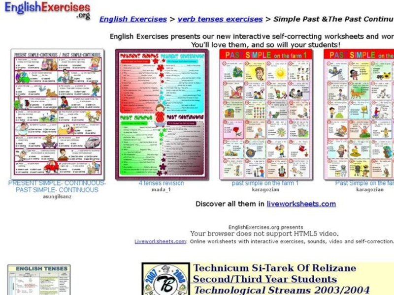 Simple Past and The Past Continuous Interactive
