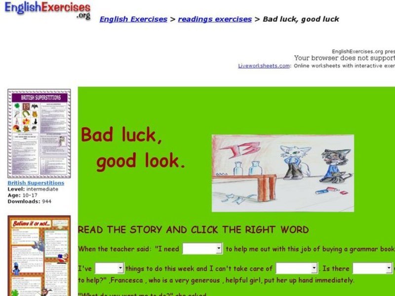 Bad Luck, Good Luck Interactive