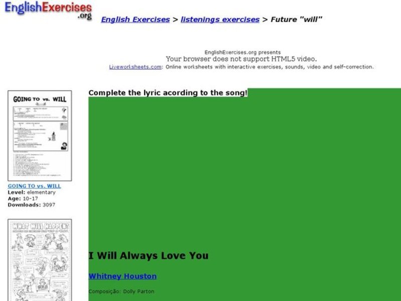 Complete the Lyrics Interactive