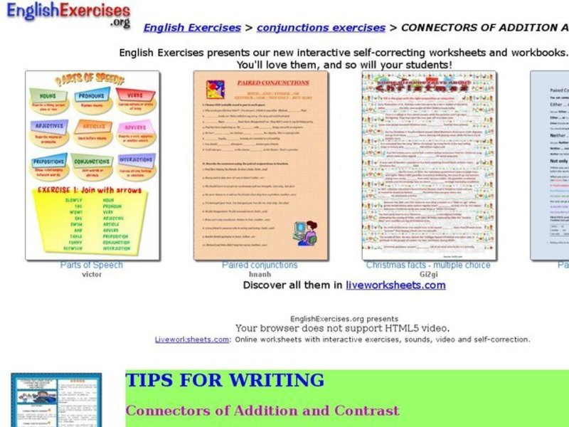 Connectors of Addition and Contrast Interactive
