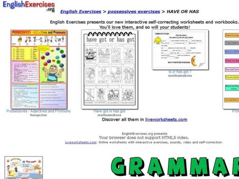 Have or Has Interactive