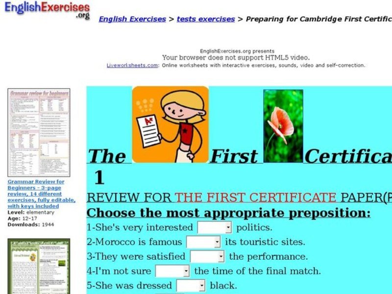 The First Certificate Interactive