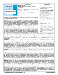 Entrepreneurship Lesson Plan