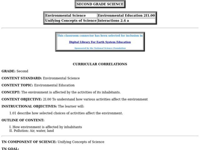 Environmental Education Lesson Plan