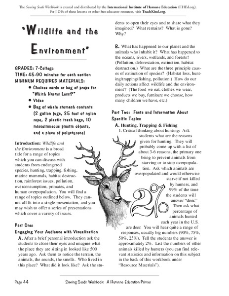 Environmental Education Worksheet