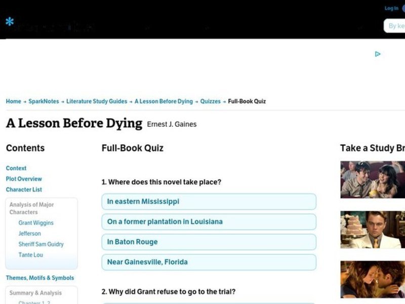 A Lesson Before Dying Interactive