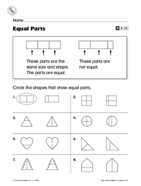 Equal Parts Worksheet