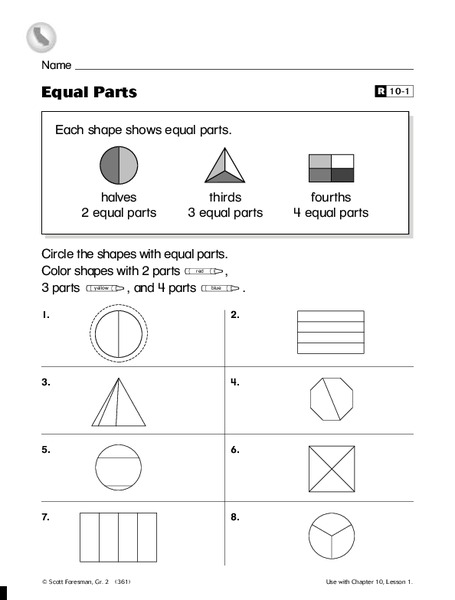 Equal Parts Worksheet