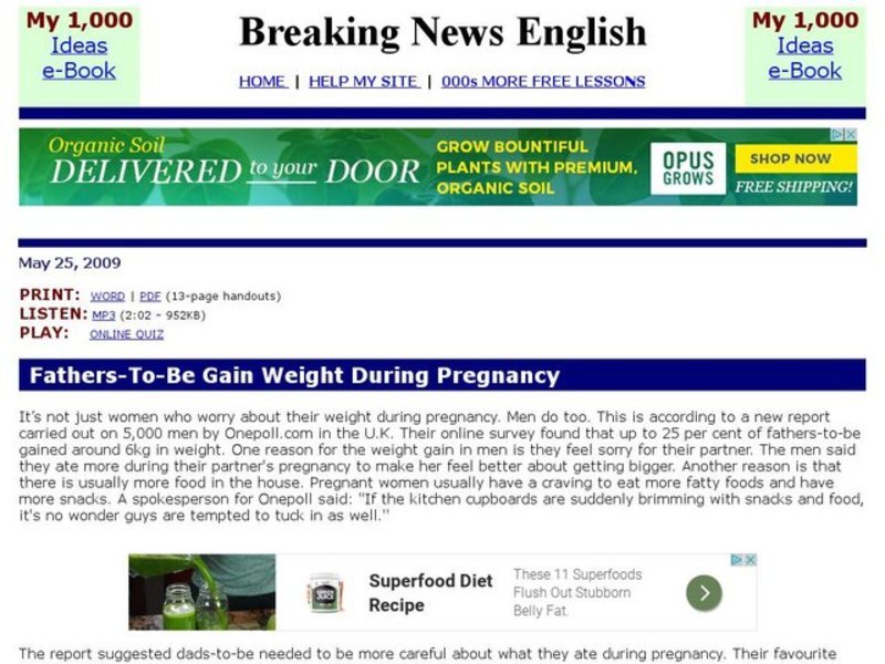Breaking News English: Fathers Interactive
