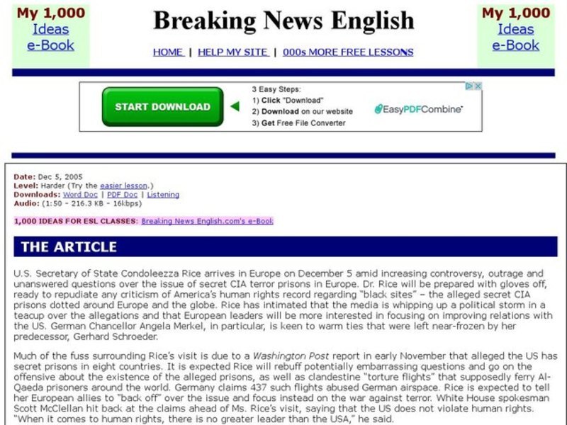 Breaking News English: CIA Interactive