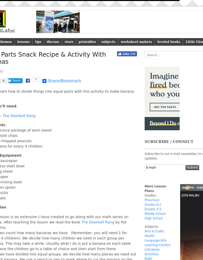 Equal Parts Lesson Plan