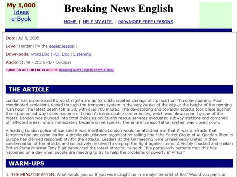 Terrorists Strike Heart of London Interactive