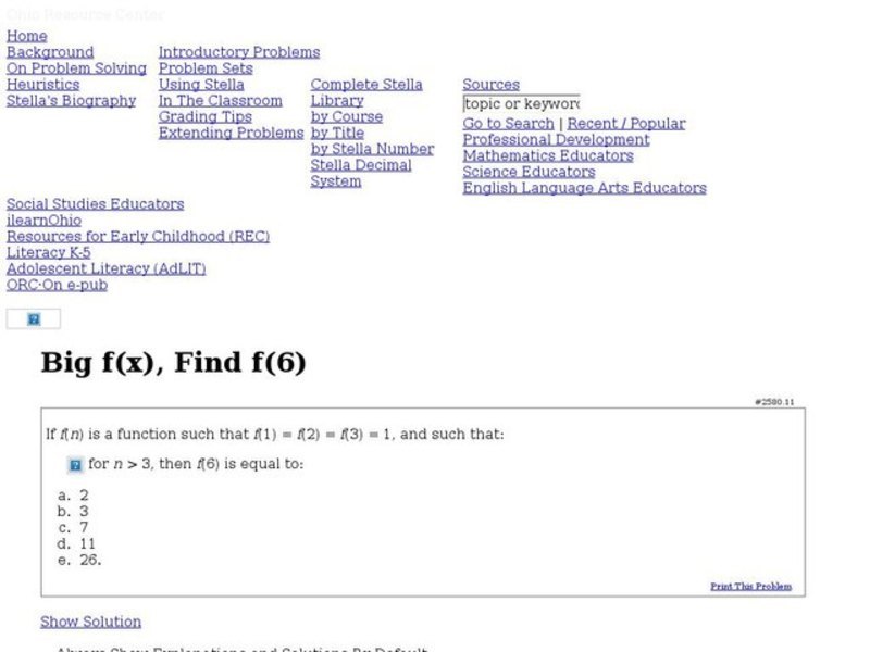 Evaluate a Function Given Characteristics Interactive